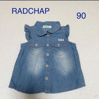 ブランシェス(Branshes)のノースリーブ　シャツ　デニム　ブラウス　90 ラッドチャップ　RADCHAP(Tシャツ/カットソー)