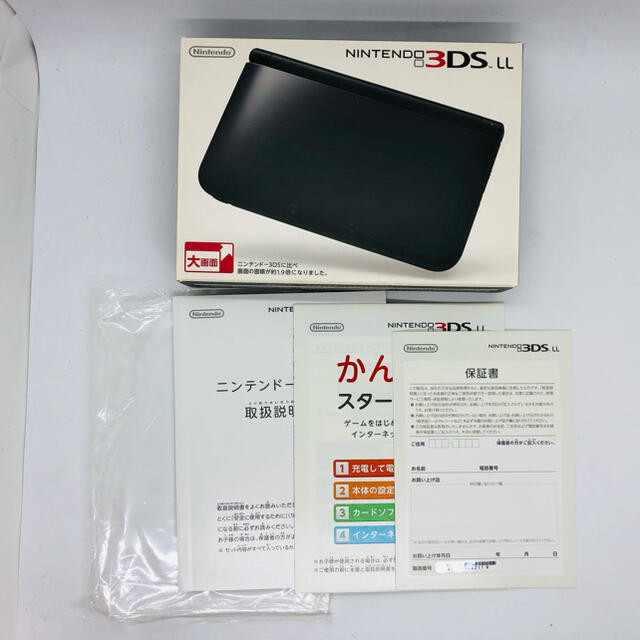 ニンテンドー3DS(ニンテンドー3DS)の3DSLL（ブラック）箱＆説明書 その他のその他(その他)の商品写真