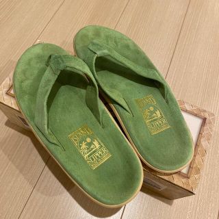 アイランドスリッパ(ISLAND SLIPPER)のアイランドスリッパ（グリーン）27cm 【匿名・送料込み】(サンダル)