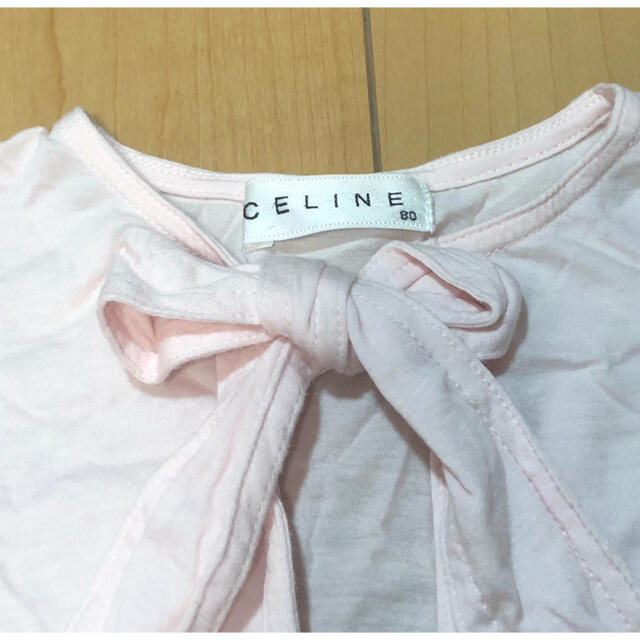 celine(セリーヌ)のCELENE 80cm 春夏カーディガン　リボン キッズ/ベビー/マタニティのベビー服(~85cm)(カーディガン/ボレロ)の商品写真