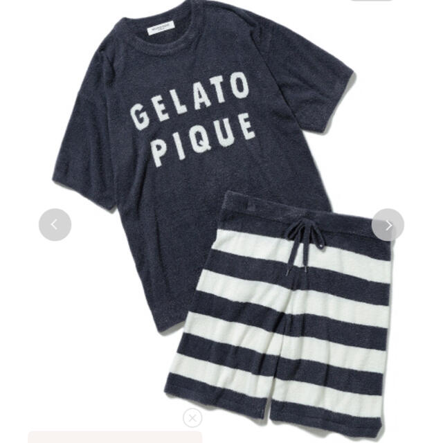 gelato pique(ジェラートピケ)の【GELATO PIQUE HOMME】’スムーズィー’ロゴジャガード上下 メンズのトップス(Tシャツ/カットソー(半袖/袖なし))の商品写真