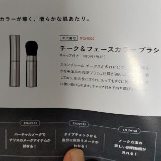 ナリスケショウヒン(ナリス化粧品)のナリス　チークブラシとグリーンブラウン(チーク/フェイスブラシ)