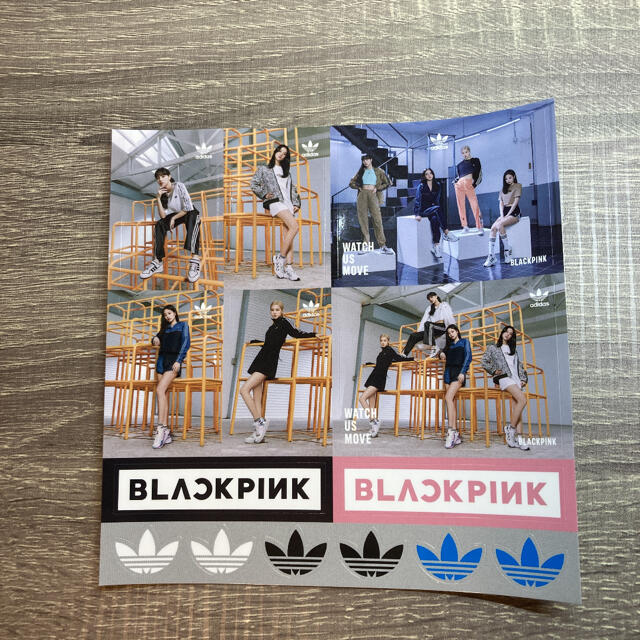 BLACKPINK ステッカー adidas ブラックピンク　シール　韓国 エンタメ/ホビーのCD(K-POP/アジア)の商品写真