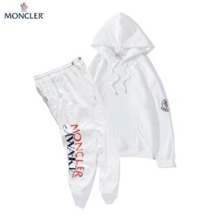 モンクレール(MONCLER)のモンクレール  スウェットセットアップ(白)(スウェット)