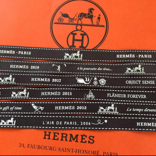 Hermes(エルメス)のHERMES、CHANEL リボン 16本 ハンドメイドの素材/材料(各種パーツ)の商品写真