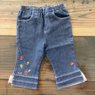 ミキハウス(mikihouse)のミキハウス　7分丈　ストレッチジーンズ　80サイズ(パンツ)