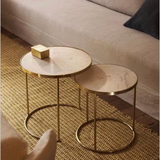 SALE 新品 ZARA HOME ザラホーム ピンクマーブル サイドテーブル