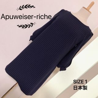 アプワイザーリッシェ(Apuweiser-riche)のApuweiser-riche シースルー ストライプ ワンピース(ひざ丈ワンピース)