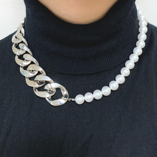 JOHN LAWRENCE SULLIVAN(ジョンローレンスサリバン)のbig chain pearl necklace メンズのアクセサリー(ネックレス)の商品写真