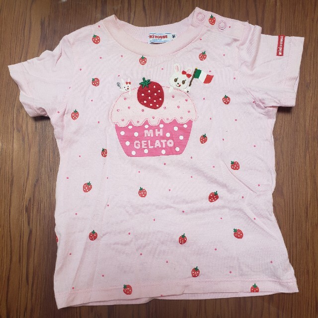 mikihouse(ミキハウス)のミキハウス Tシャツ ピンク 90 キッズ/ベビー/マタニティのキッズ服女の子用(90cm~)(Tシャツ/カットソー)の商品写真
