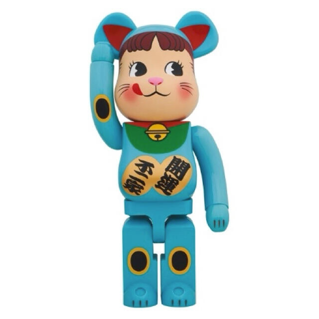 BE@RBRICK 招き猫 ペコちゃん 青蓄光 1000％フィギュア