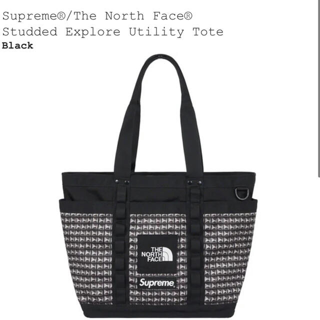 Supreme the north face Studed tote ブラックトートバッグ