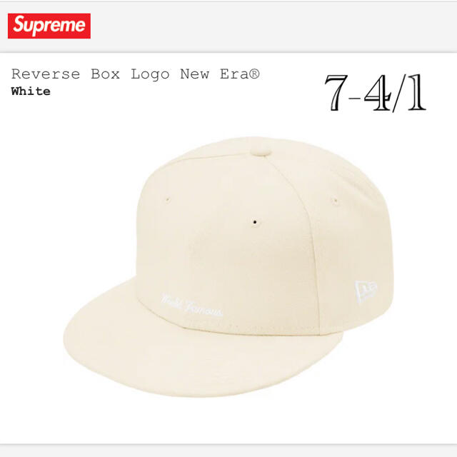 WhiteSIZESupreme Reverse Box Logo New Era