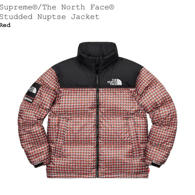 即出荷】 Supreme - S Nuptse face north the Supreme ダウン