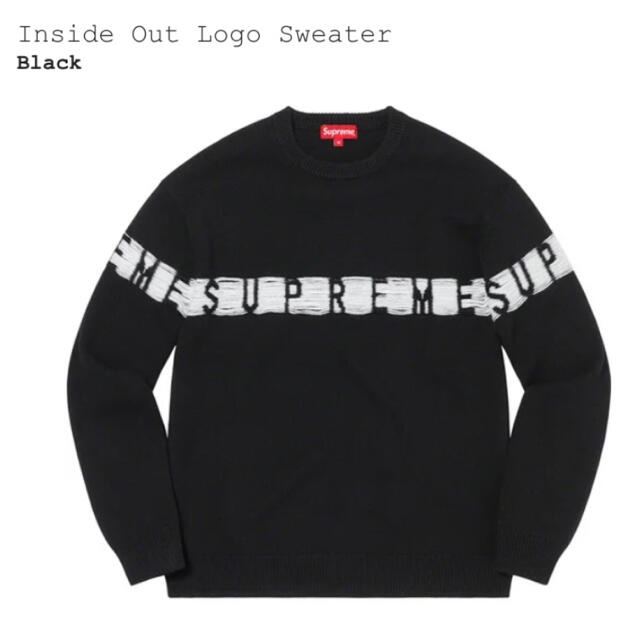 Supreme Inside Out Logo Sweater ブラック X L