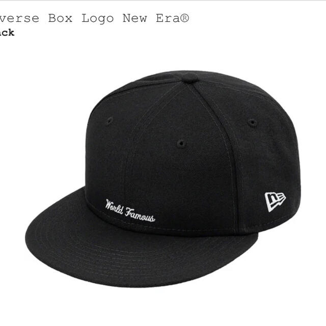 Supreme(シュプリーム)のsupreme reverse box logo new era 7 3/8 黒 メンズの帽子(キャップ)の商品写真