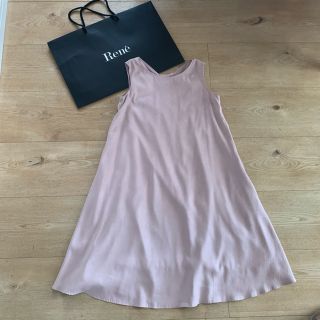 ルネ(René)の美品❁︎ルネbasic❁︎バックリボンワンピース　34(ひざ丈ワンピース)