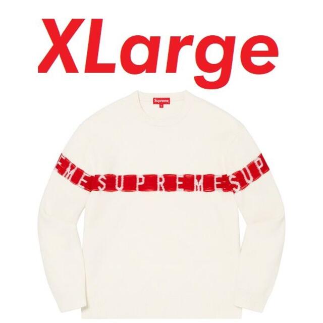 Inside Out Logo Sweater supreme white