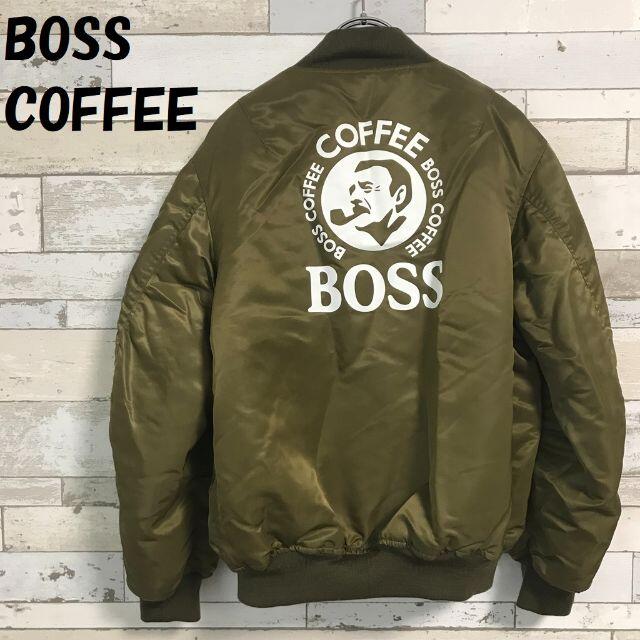 サントリー(サントリー)のボスコーヒー サントリーBOSSジャン リバーシブル MA-1 非売品 懸賞 M メンズのジャケット/アウター(ナイロンジャケット)の商品写真