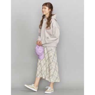 ビューティアンドユースユナイテッドアローズ(BEAUTY&YOUTH UNITED ARROWS)のビューティ＆ユース　チェックサーキュラースカート　春夏(ロングスカート)