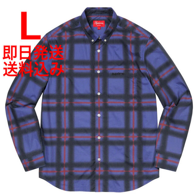 トップスL supreme Spray Tartan Shirt