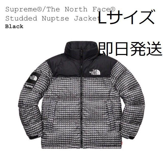 Supreme TNF Studded Nuptse Jacket 黒L