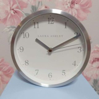 ローラアシュレイ(LAURA ASHLEY)のローラアシュレイ 置き時計／ミニ壁掛け時計 シルバー ワイアット(置時計)