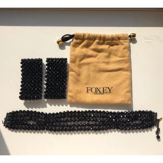 フォクシー(FOXEY)のお値下げ⭐︎【未使用】FOXEY⭐︎チョーカー&バングル2点セット(ネックレス)