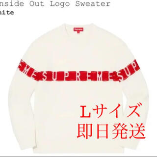 シュプリーム(Supreme)のInside Out Logo Sweater supreme white(ニット/セーター)