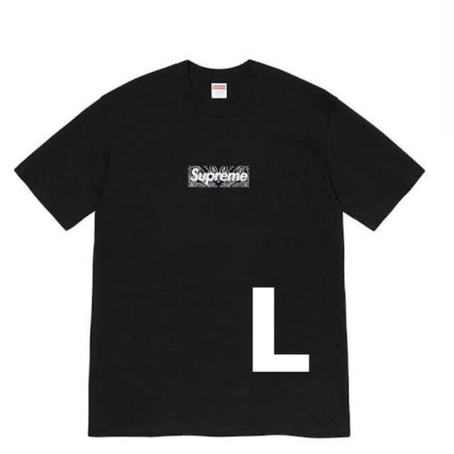 19AW Supreme Bandana box logo tee 黒 L