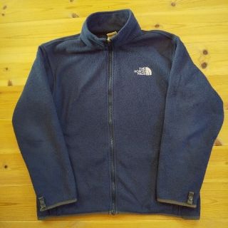 ザノースフェイス(THE NORTH FACE)の【最終価格】ノースフェイス フリースジャケット ネイビー 古着 （ボーイズL）(ブルゾン)