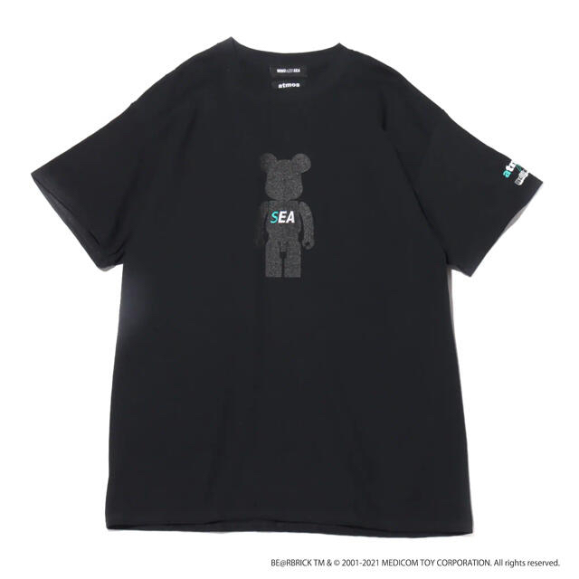 SEA(シー)のBE@RBRICK x atmos x WIND AND SEA Tシャツ XL メンズのトップス(Tシャツ/カットソー(半袖/袖なし))の商品写真