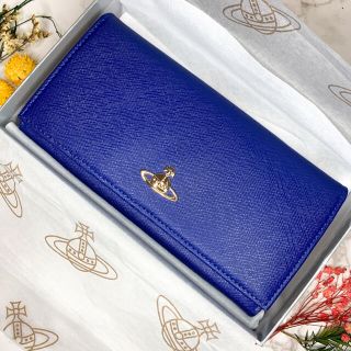 ヴィヴィアンウエストウッド(Vivienne Westwood)のヴィヴィアン　Vivienne Westwood 長財布　ブルー　ベージュ　青(財布)