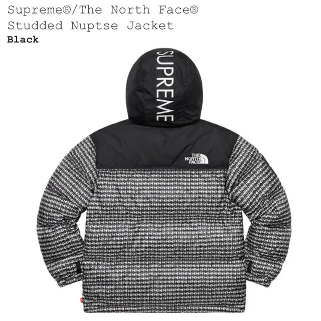 Supreme(シュプリーム)の黒M Supreme North Face Studded Nuptse  メンズのジャケット/アウター(ダウンジャケット)の商品写真