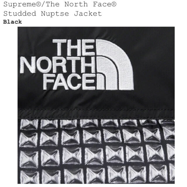 Supreme(シュプリーム)の黒M Supreme North Face Studded Nuptse  メンズのジャケット/アウター(ダウンジャケット)の商品写真