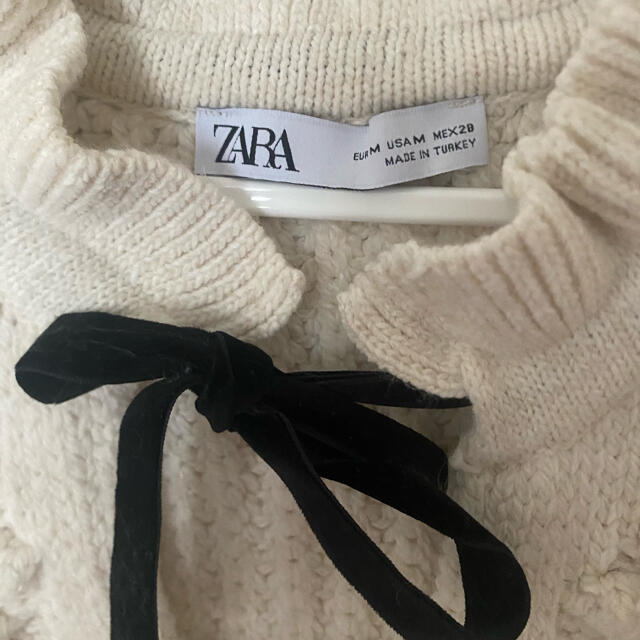 ZARA(ザラ)のZARA リボン付きニットセーター レディースのトップス(ニット/セーター)の商品写真