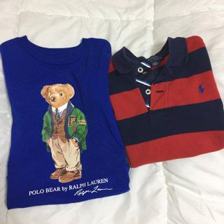 ポロラルフローレン(POLO RALPH LAUREN)の2枚セット！ ラルフローレン  ベア 半袖 ポニー ポロ 4T 100/110(Tシャツ/カットソー)