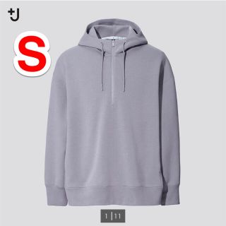 ユニクロ(UNIQLO)のユニクロ　+J ドライスウェットハーフジップパーカ(パーカー)