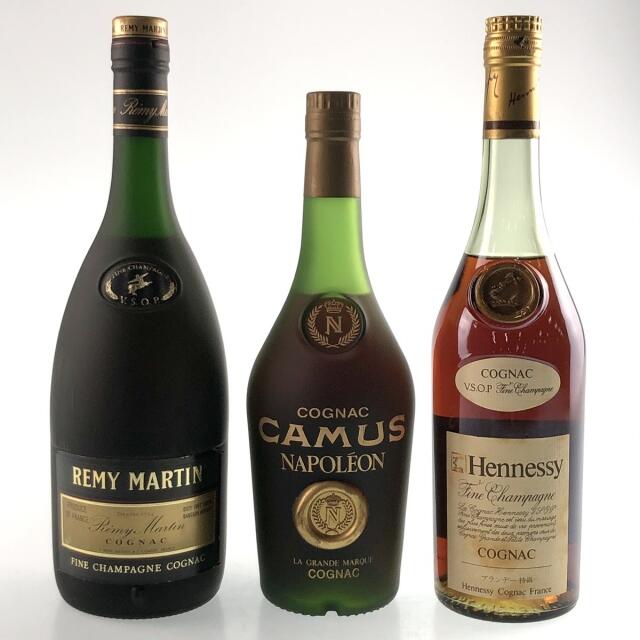 3本 REMY MARTIN CAMUS Hennessy コニャック食品/飲料/酒