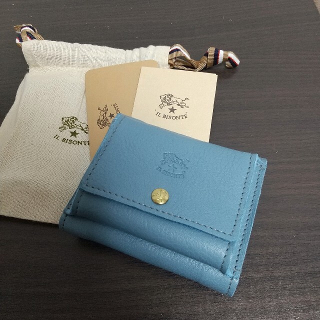 新品 イルビゾンテ 本革 レザー 限定カラー 三つ折り 財布 アヴィオ