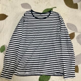 ムジルシリョウヒン(MUJI (無印良品))の無印良品 ボーダーカットソー 長袖 メンズ Mサイズ(Tシャツ/カットソー(七分/長袖))