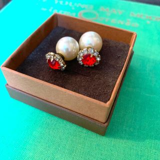 ビジュー　パール　ピアス(ピアス)