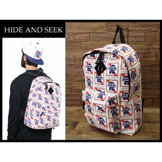 ハイドアンドシーク(HIDE AND SEEK)の美品 ハイドアンドシーク 15SS Pub 総柄 バックパック リュックサック(バッグパック/リュック)