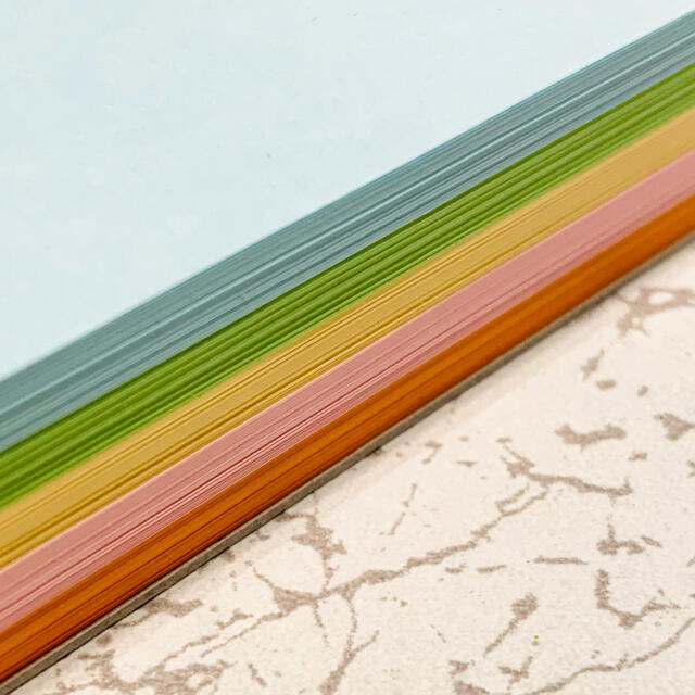 マイクロ5用（5穴手帳用）リフィル カラー5色 200枚 ハンドメイドの文具/ステーショナリー(その他)の商品写真