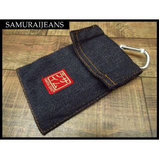 サムライジーンズ(SAMURAI JEANS)の美品 サムライジーンズ インディゴ デニム カラビナ 付 ミニ 収納 ポーチ(その他)