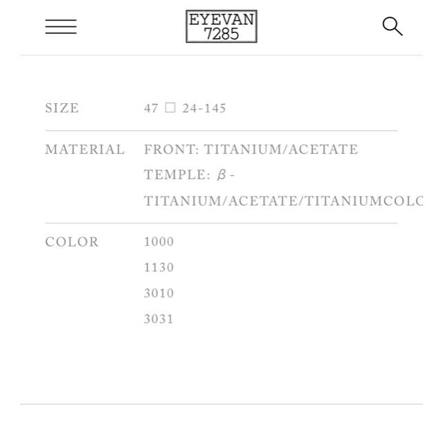 EYEVAN7285  723 3010 メンズのファッション小物(サングラス/メガネ)の商品写真