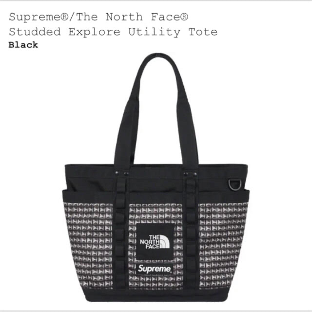 Supreme(シュプリーム)のSupreme トートバッグ　黒　ノースフェイス メンズのファッション小物(その他)の商品写真