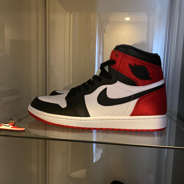 靴/シューズNIKE AIR JORDAN 1 Satin Black toe