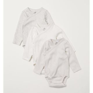 エイチアンドエム(H&M)のH&M 長袖ボディスーツ3枚セット(肌着/下着)