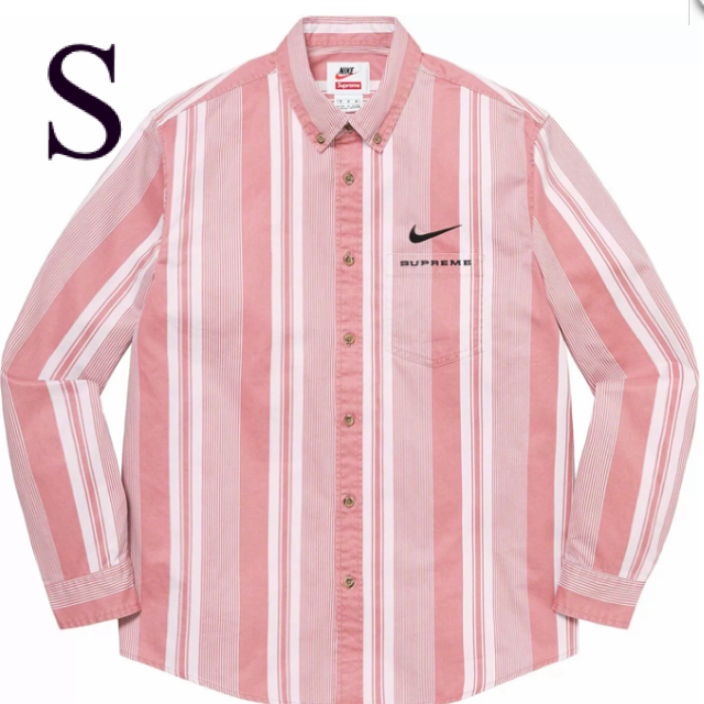 Supreme(シュプリーム)のSupreme Nike Cotton Twill Shirt  希少S/ピンク メンズのトップス(シャツ)の商品写真